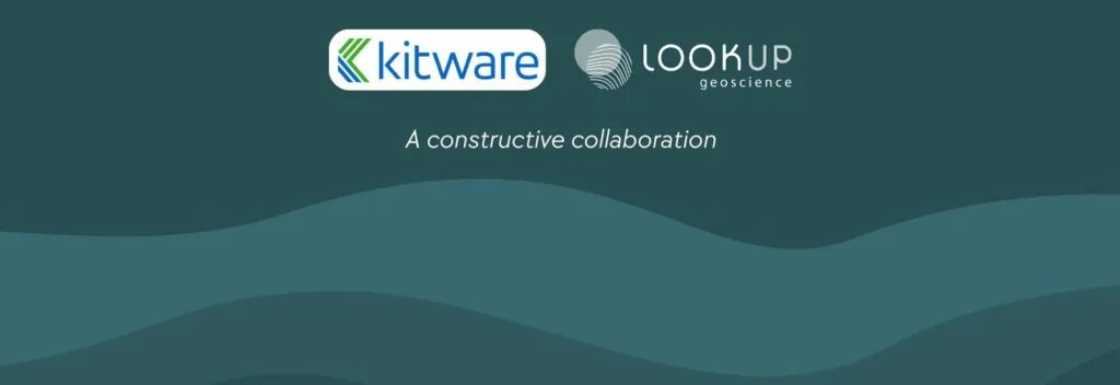 Logos de Kitware et de Look Up Geoscience : « A constructive collaboration »